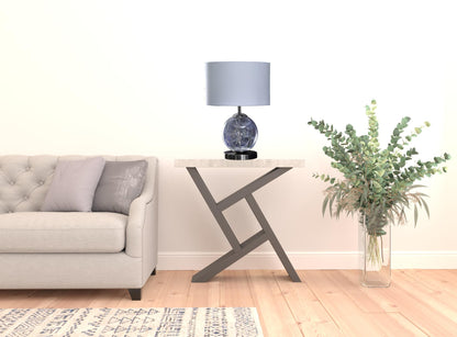 Translucent Glass Globe Table Lamp w/ Shade
