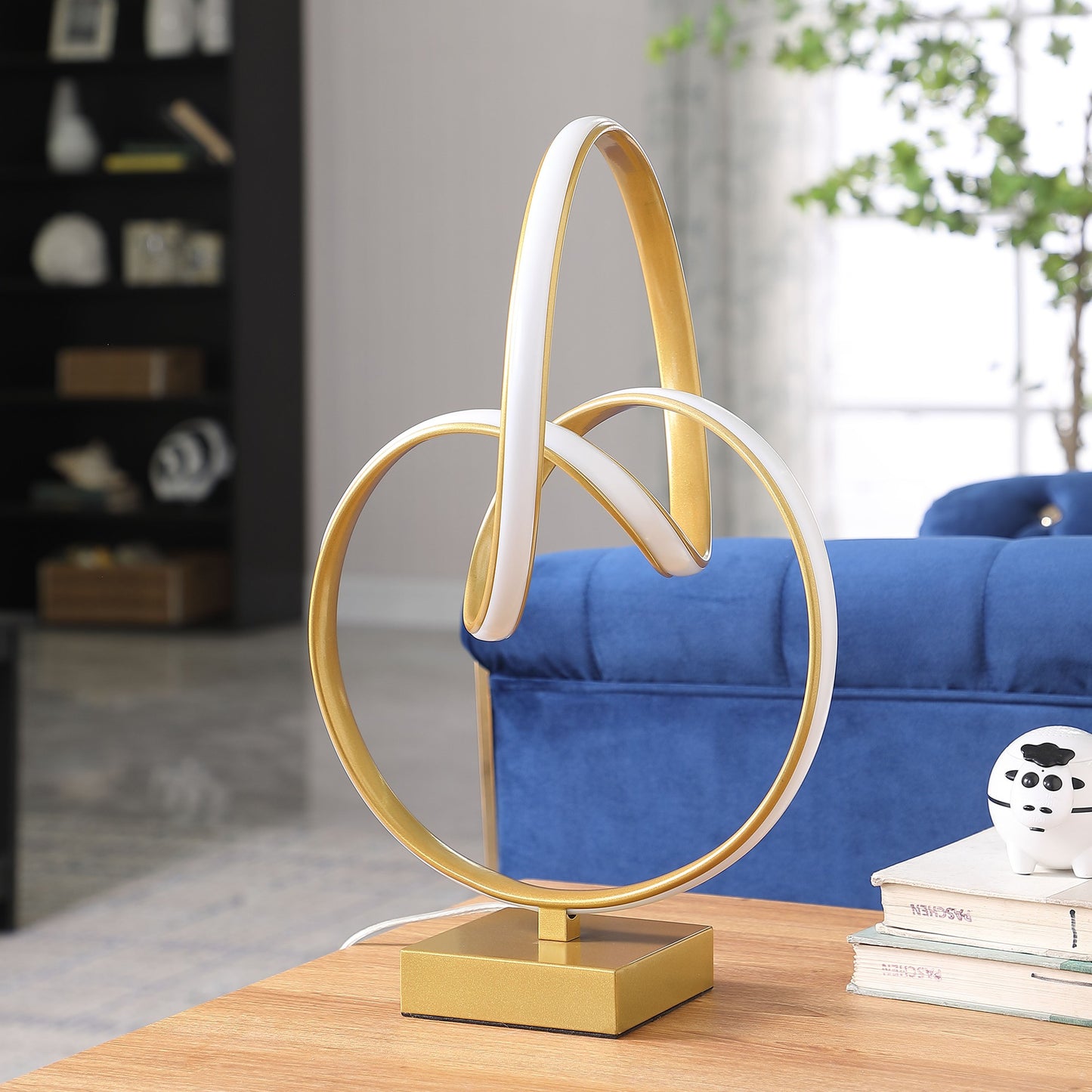 Gold Abstract Geo Table Lamp