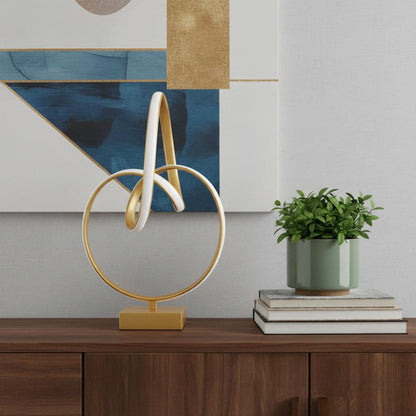 Gold Abstract Geo Table Lamp