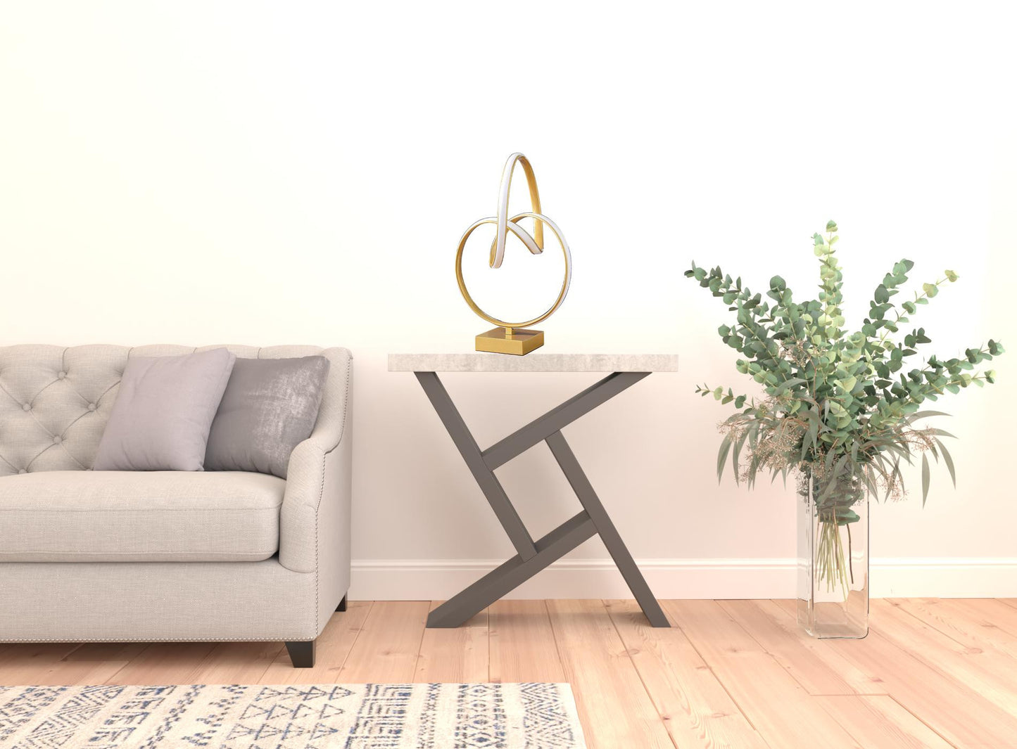 Gold Abstract Geo Table Lamp