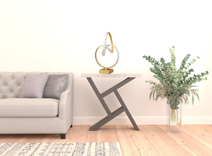 Gold Abstract Geo Table Lamp
