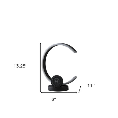 Black Contempo Shape w/ Desk or Table Lamp