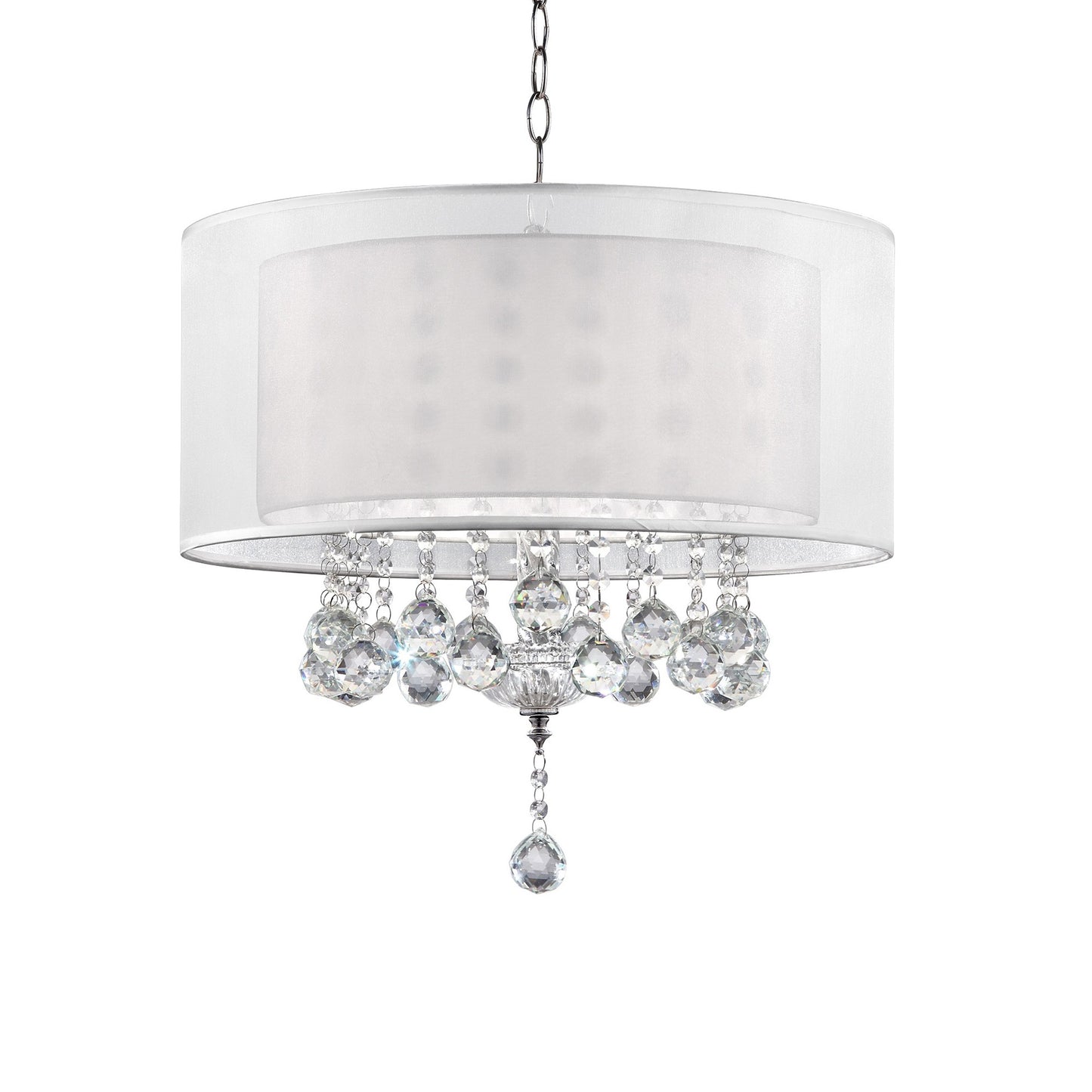 Chic Silver Ceiling Lamp & Silver Shade