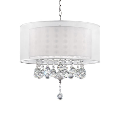 Chic Silver Ceiling Lamp & Silver Shade