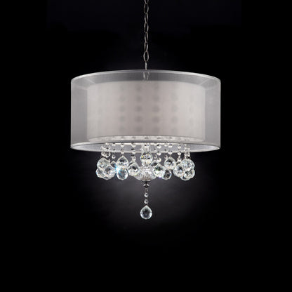 Chic Silver Ceiling Lamp & Silver Shade