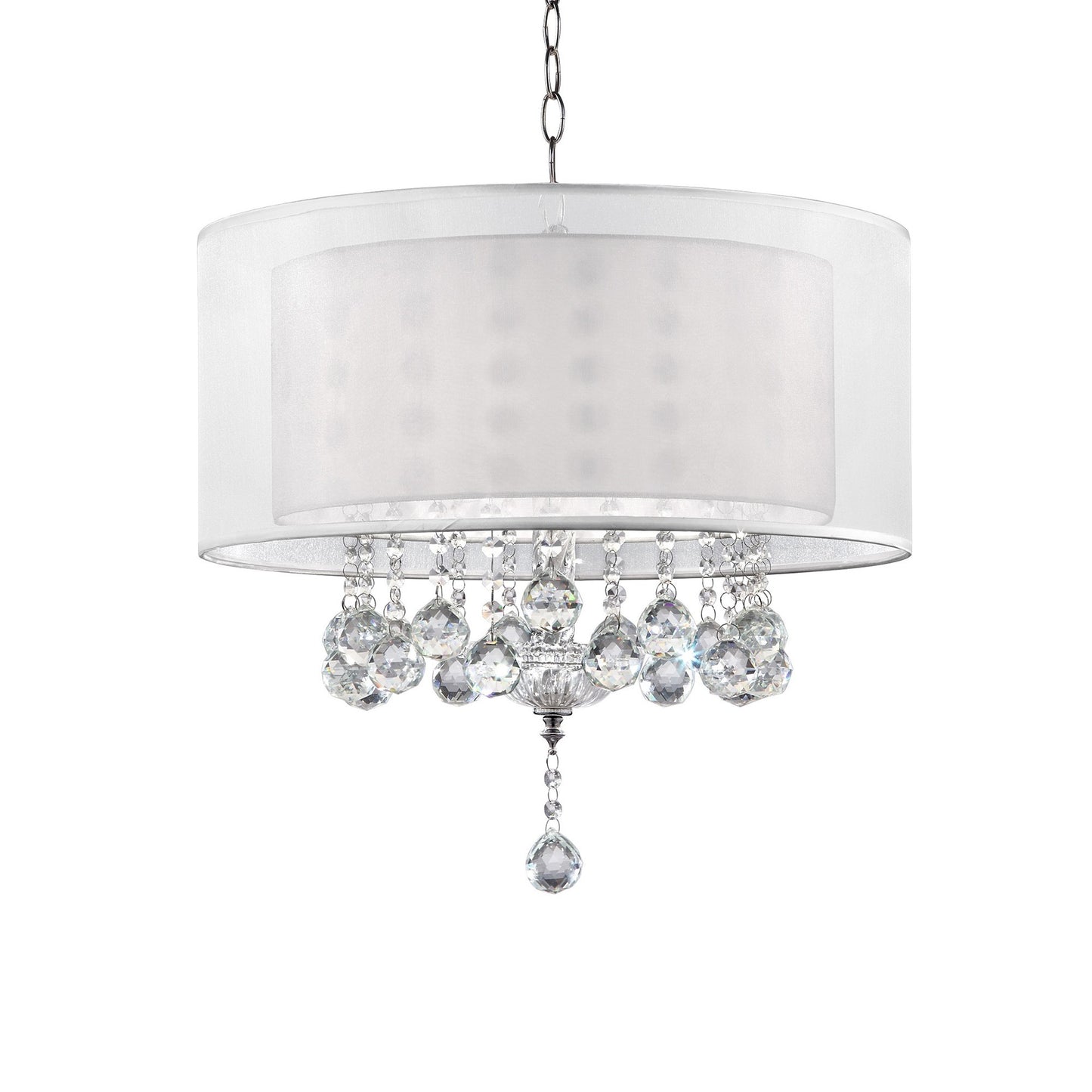 Chic Silver Ceiling Lamp & Silver Shade