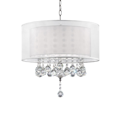 Chic Silver Ceiling Lamp & Silver Shade