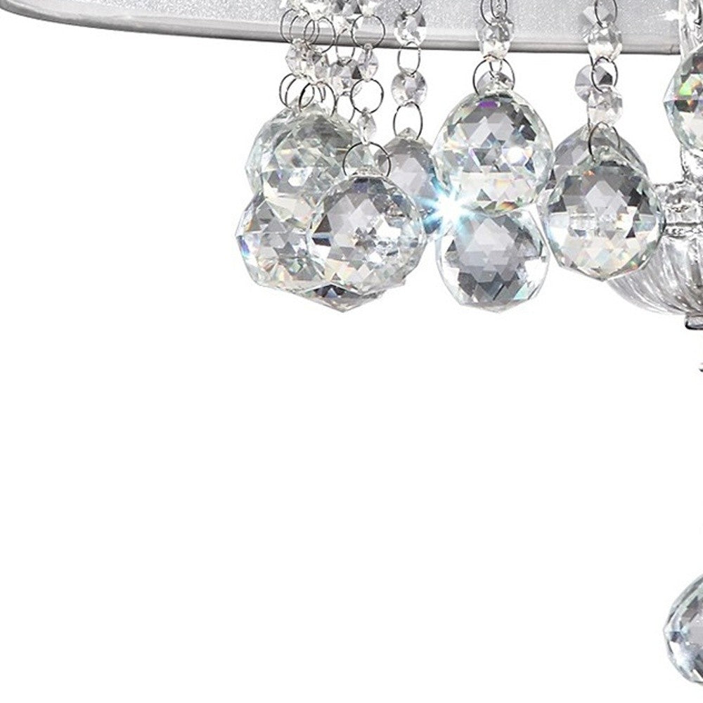 Chic Silver Ceiling Lamp & Silver Shade