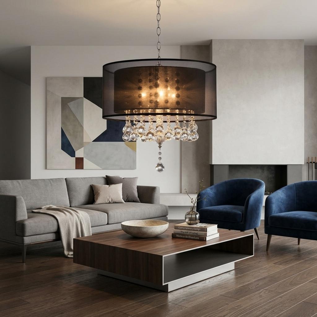 Contempo Silver Ceiling Lamp