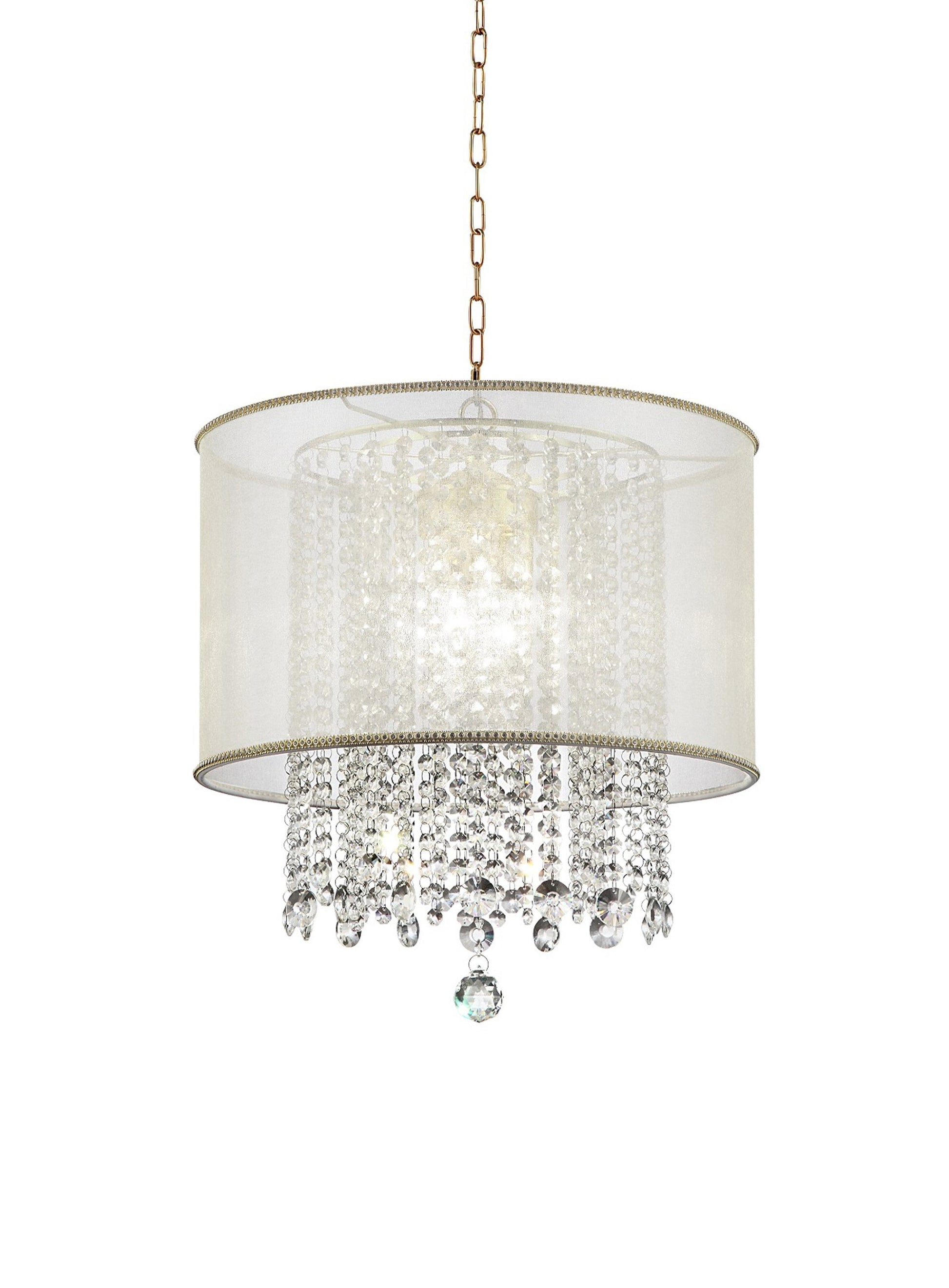 Primo Gold Finish Ceiling Lamp & Shade
