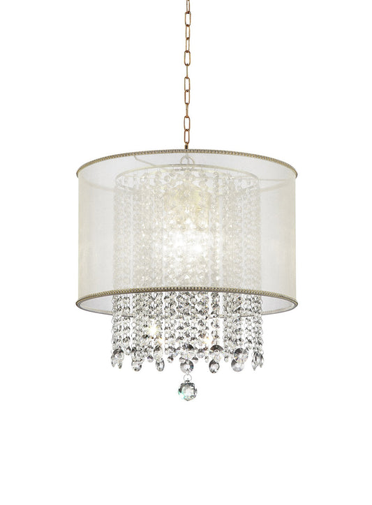Primo Gold Finish Ceiling Lamp & Shade