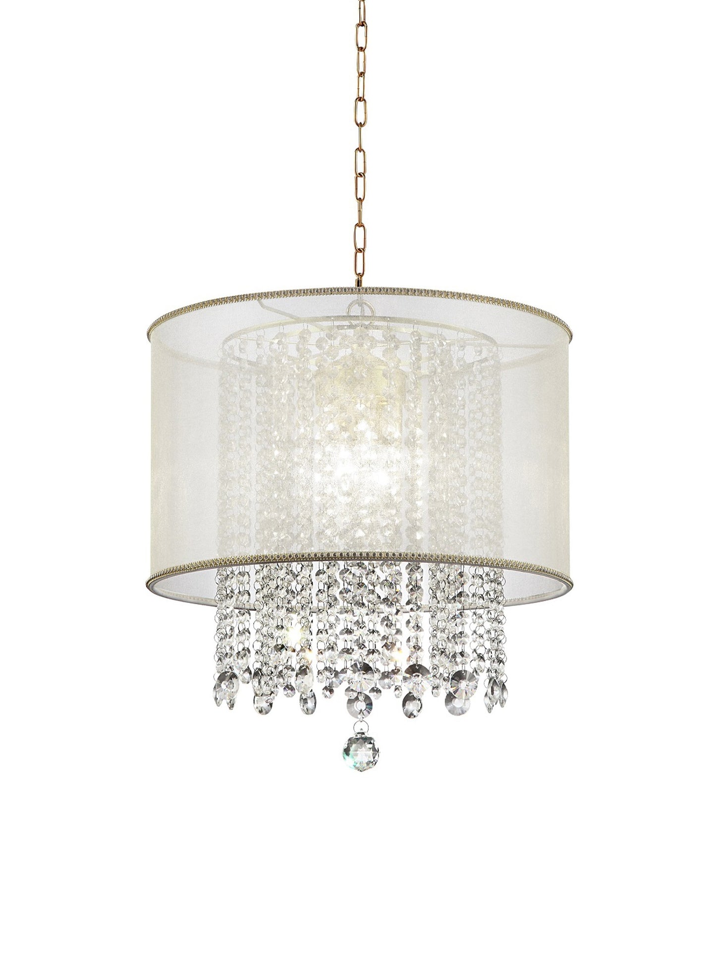 Primo Gold Finish Ceiling Lamp & Shade