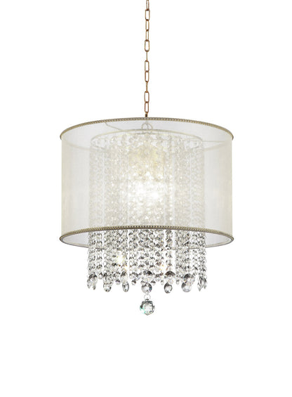 Primo Gold Finish Ceiling Lamp & Shade