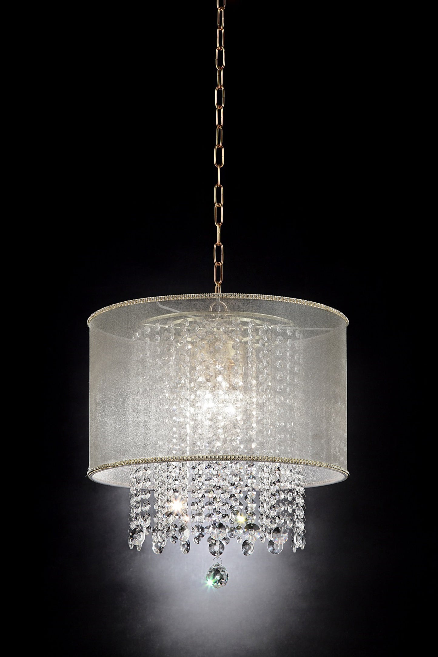 Primo Gold Finish Ceiling Lamp & Shade