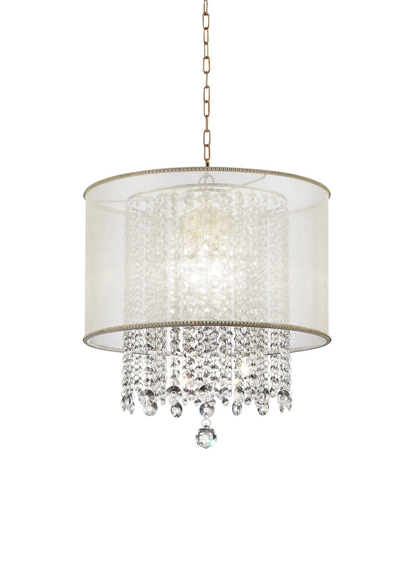 Primo Gold Finish Ceiling Lamp & Shade