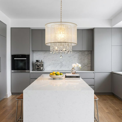 Primo Gold Finish Ceiling Lamp & Shade
