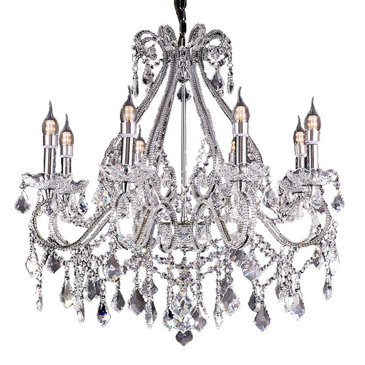 Candle Style Empire 8 Light Glass Ceiling Light