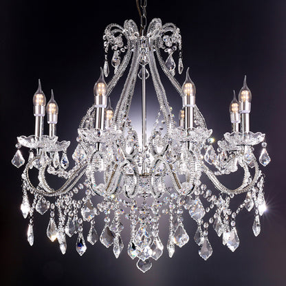 Candle Style Empire 8 Light Glass Ceiling Light