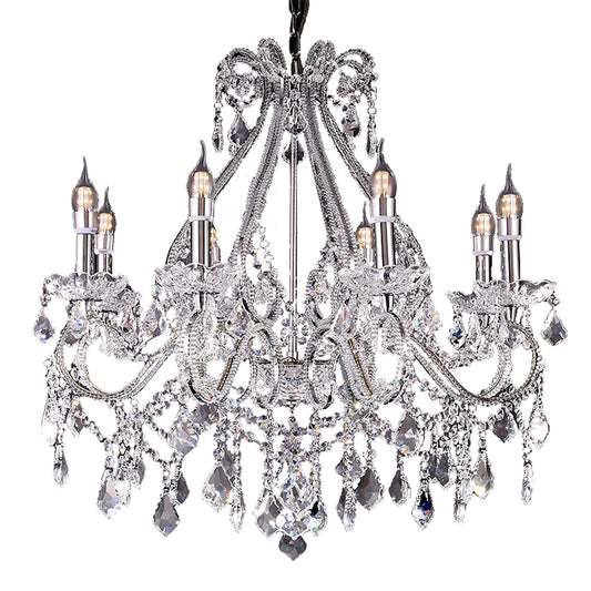 Candle Style Empire 8 Light Glass Ceiling Light