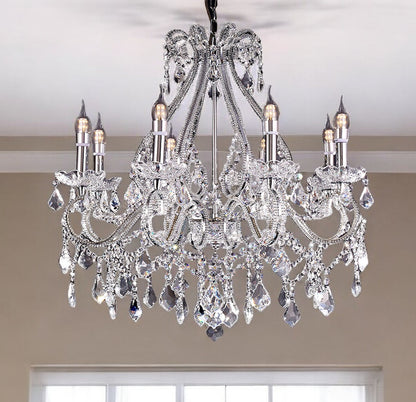 Candle Style Empire 8 Light Glass Ceiling Light