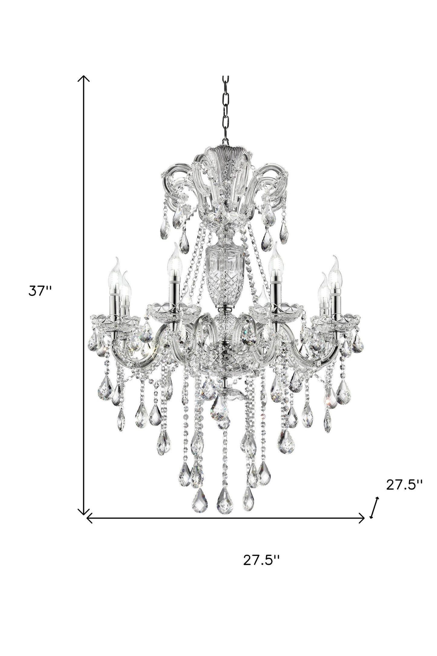 Candle Style Empire Glass Ceiling Light