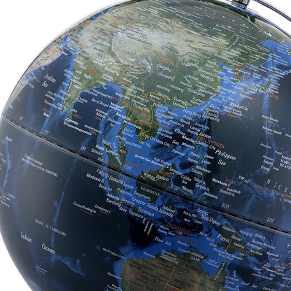 Chrome Polyresin Globe With LED