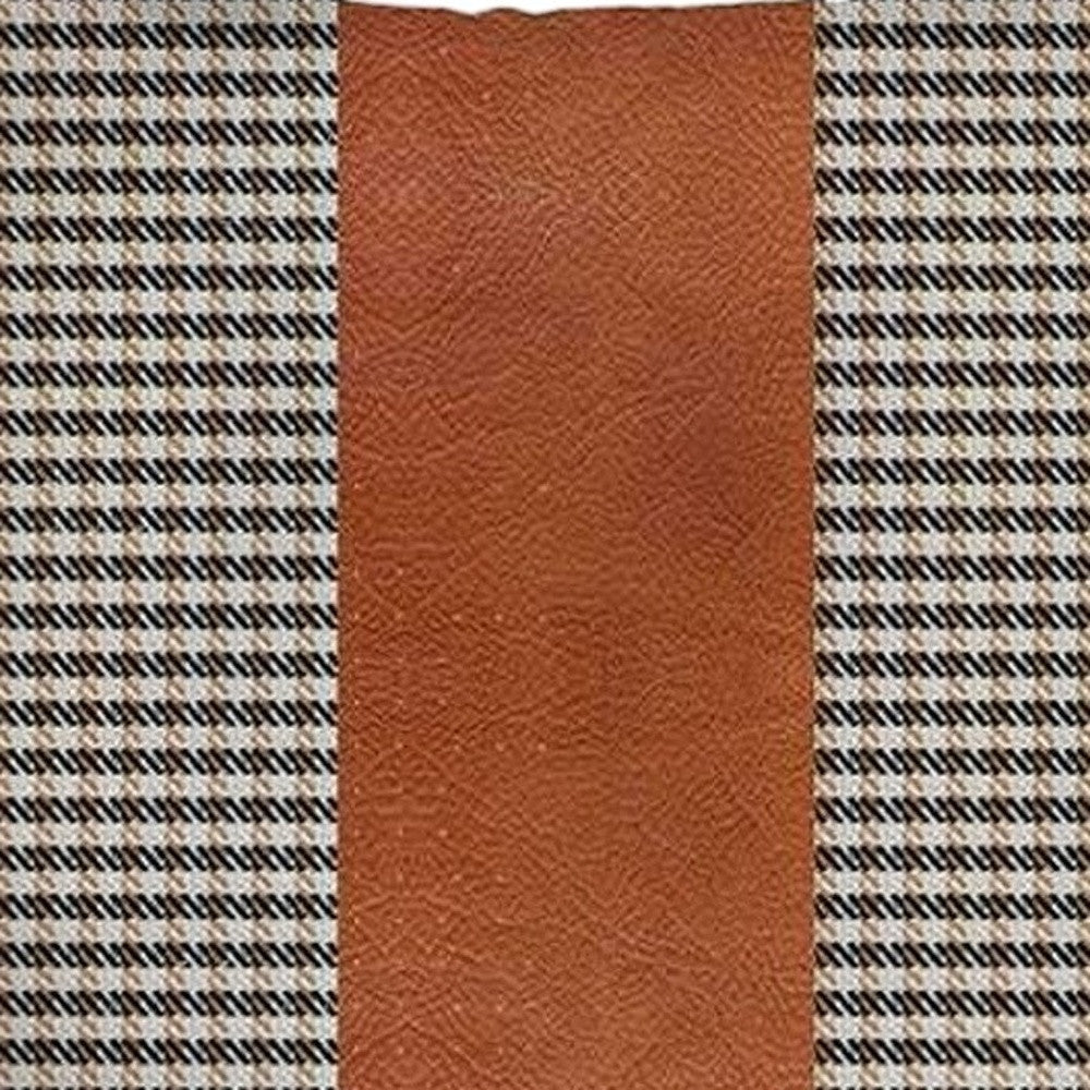 Brown Houndstooth Handmade Pillow