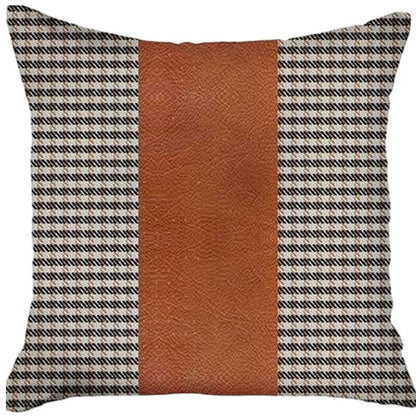Brown Houndstooth Handmade Pillow