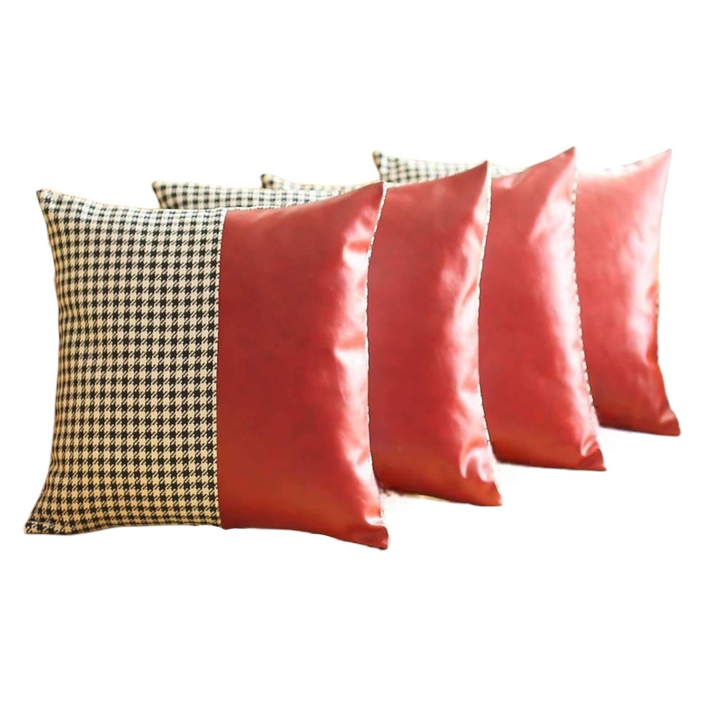 Red Houndstooth Pillow
