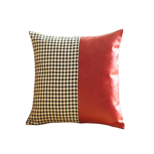 Red Houndstooth Pillow