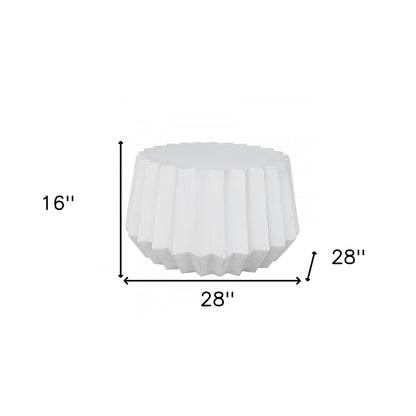 Modern White Concrete Abstract Coffee Table