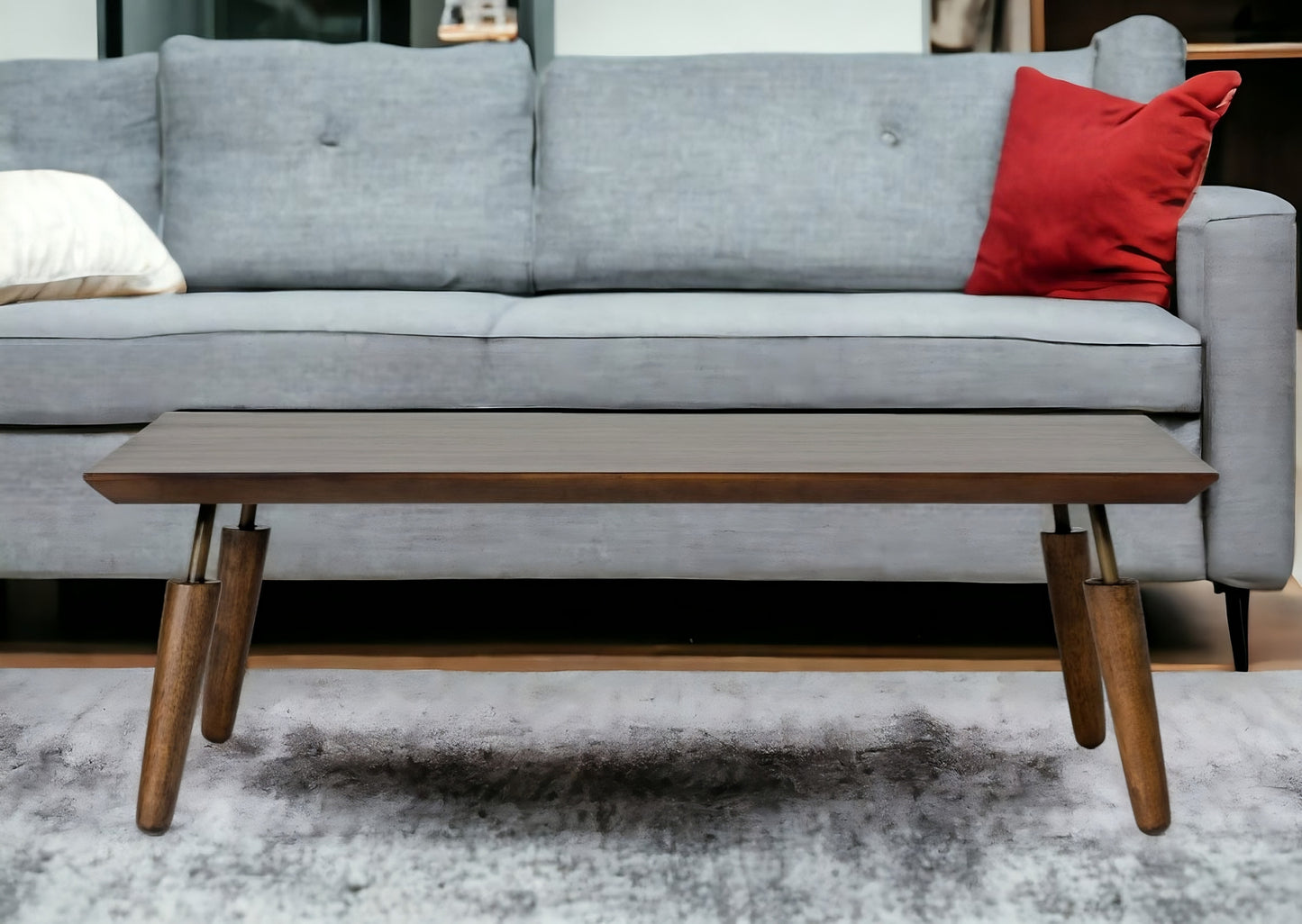 Mid Century Modern Acacia Coffee Table