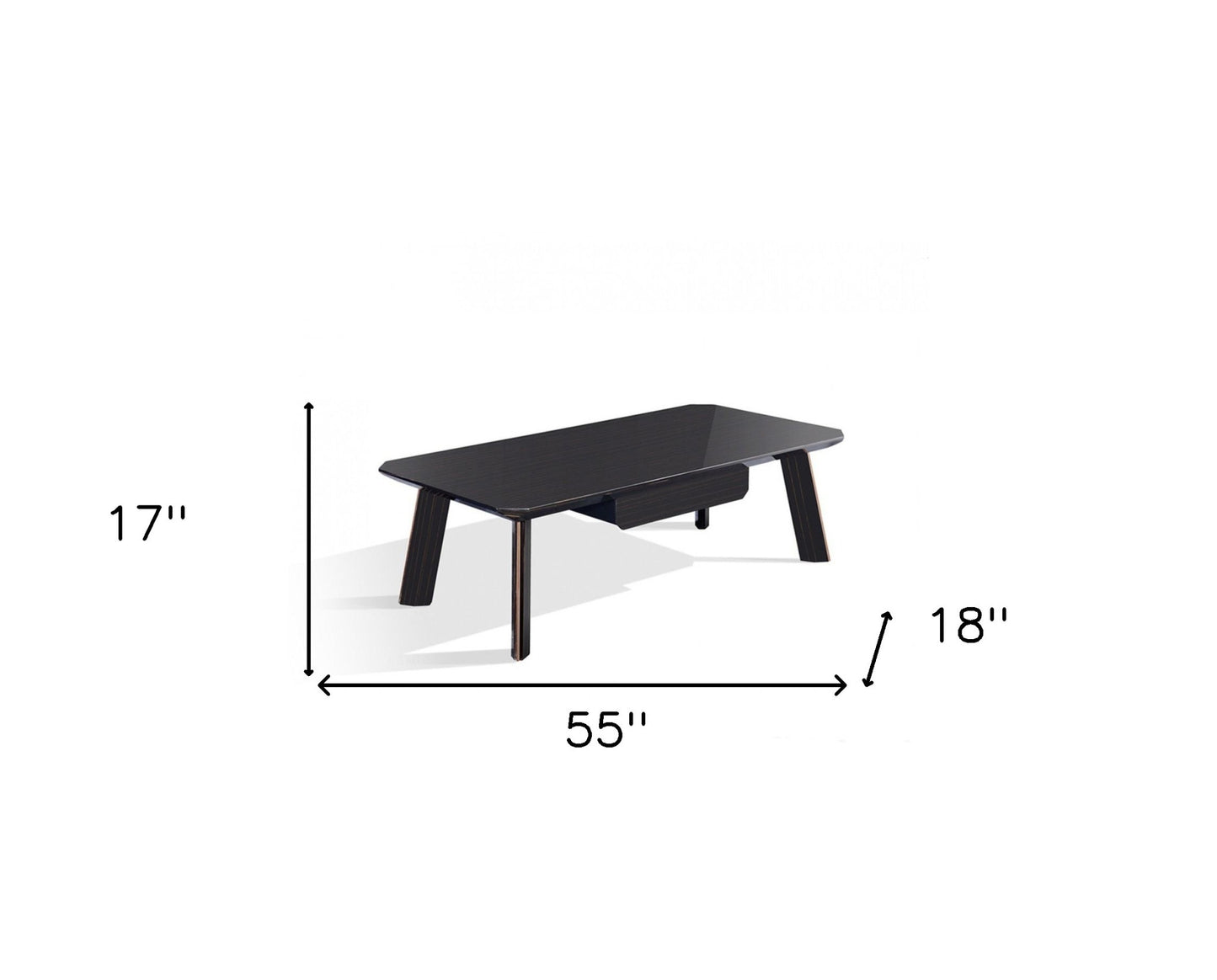 Modern Black & Rose Gold Coffee Table