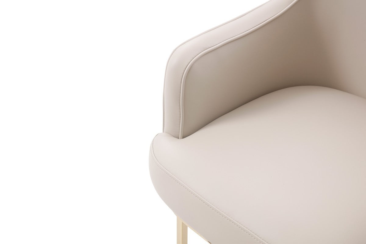 Gray & Champagne Fabric Dining Chair
