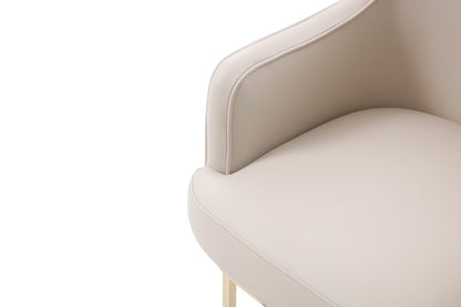 Gray & Champagne Fabric Dining Chair