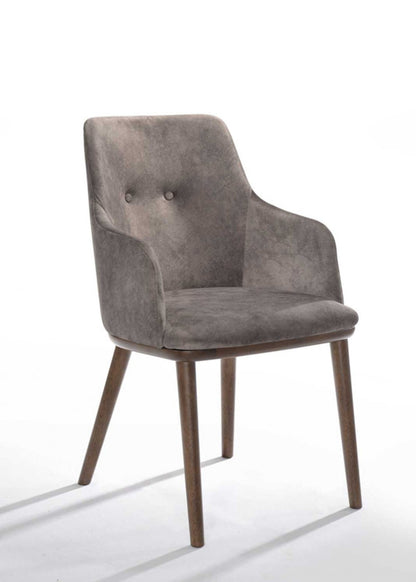 Gray Walnut Modern Dining Chairs - Set of 2