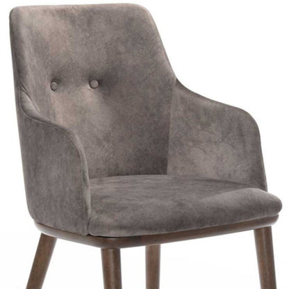 Gray Walnut Modern Dining Chairs - Set of 2