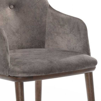 Gray Walnut Modern Dining Chairs - Set of 2