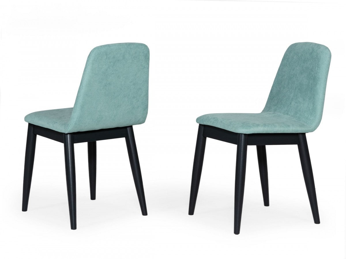 Mint Fabric Dining Chairs - Set of 2