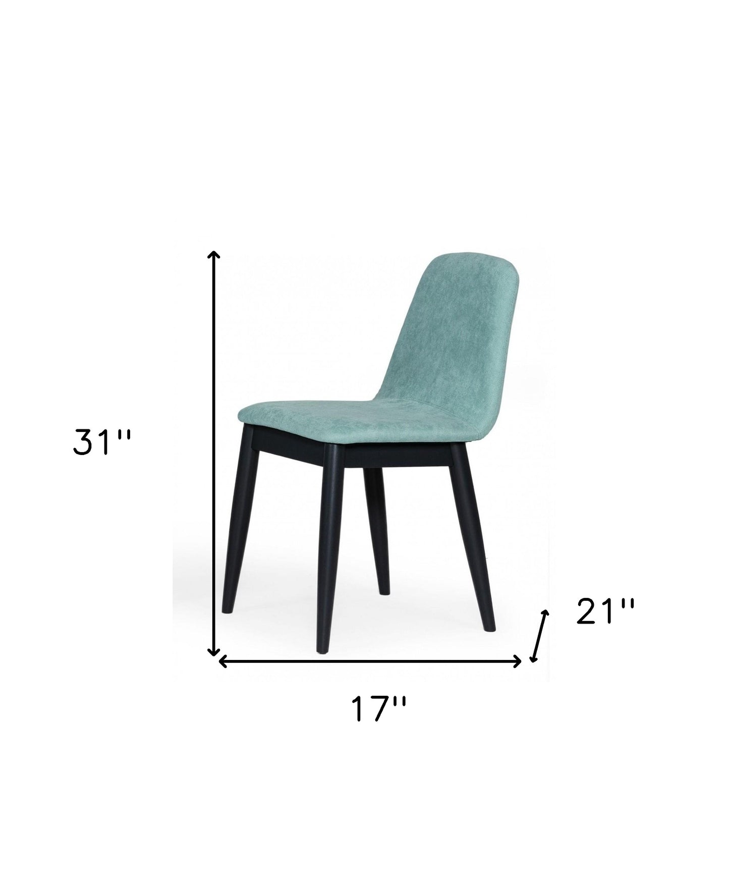 Mint Fabric Dining Chairs - Set of 2