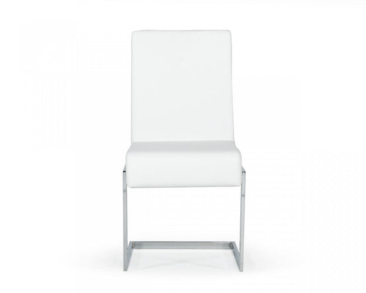 White Silver Modern Dining Chairs - Set of 2