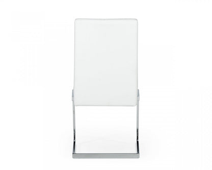 White Silver Modern Dining Chairs - Set of 2