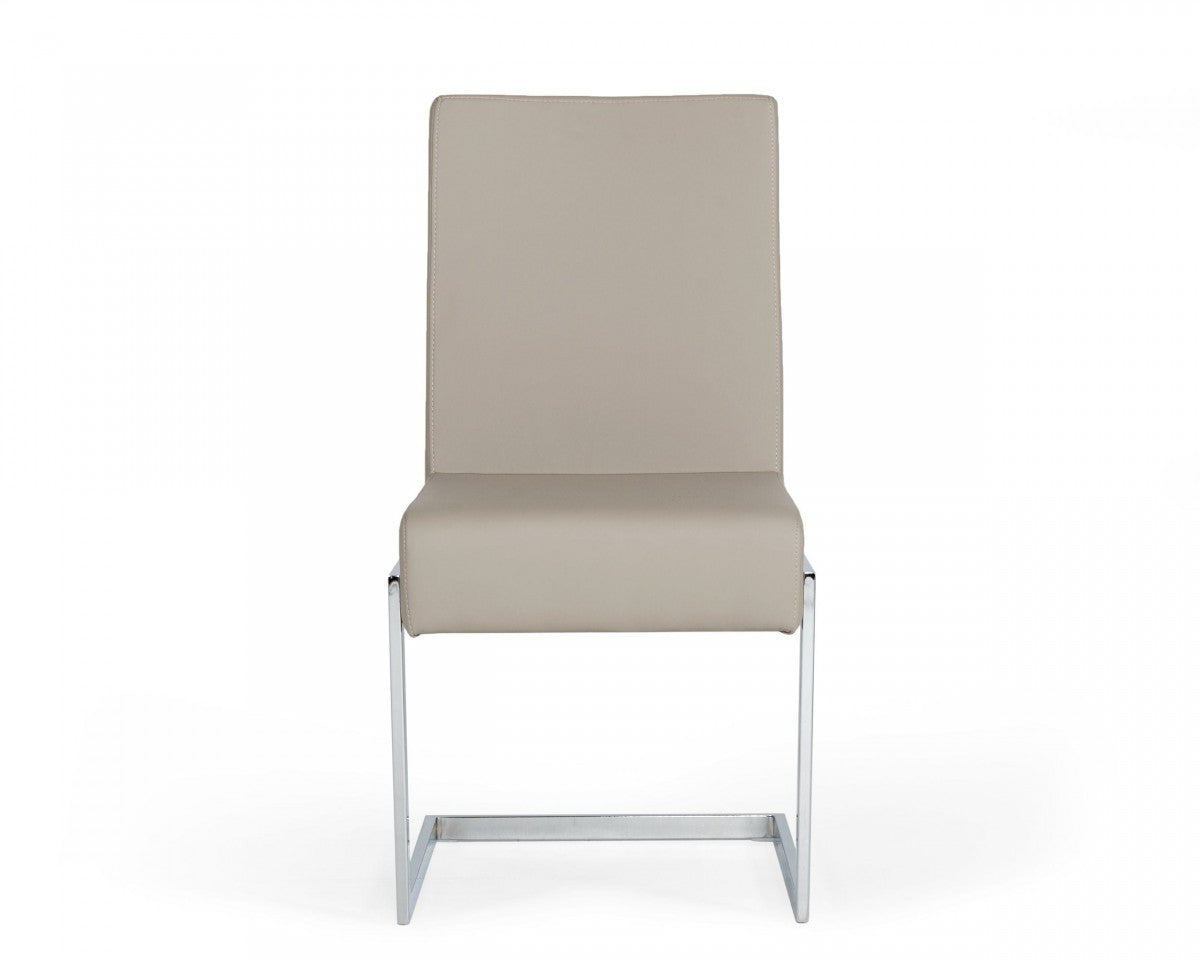 Gray & Silver Faux Leather Dining Chair - Set of 2