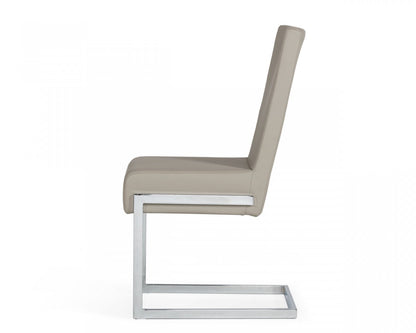 Gray & Silver Faux Leather Dining Chair - Set of 2