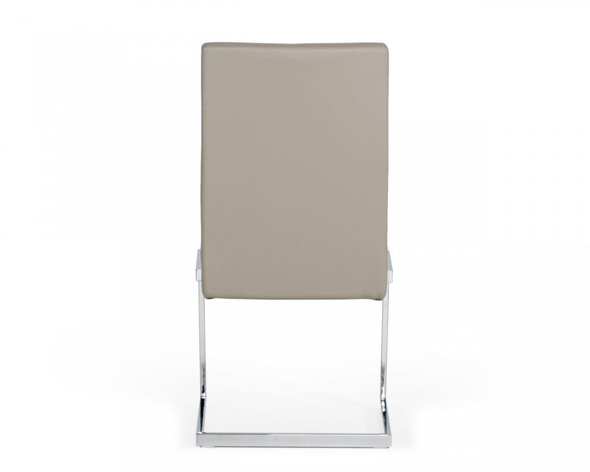 Gray & Silver Faux Leather Dining Chair - Set of 2