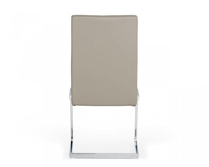 Gray & Silver Faux Leather Dining Chair - Set of 2