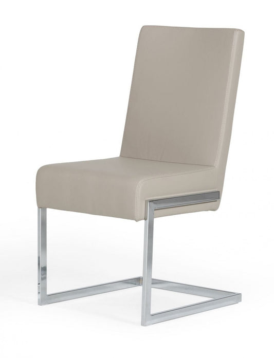 Gray & Silver Faux Leather Dining Chair - Set of 2