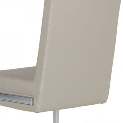 Gray & Silver Faux Leather Dining Chair - Set of 2