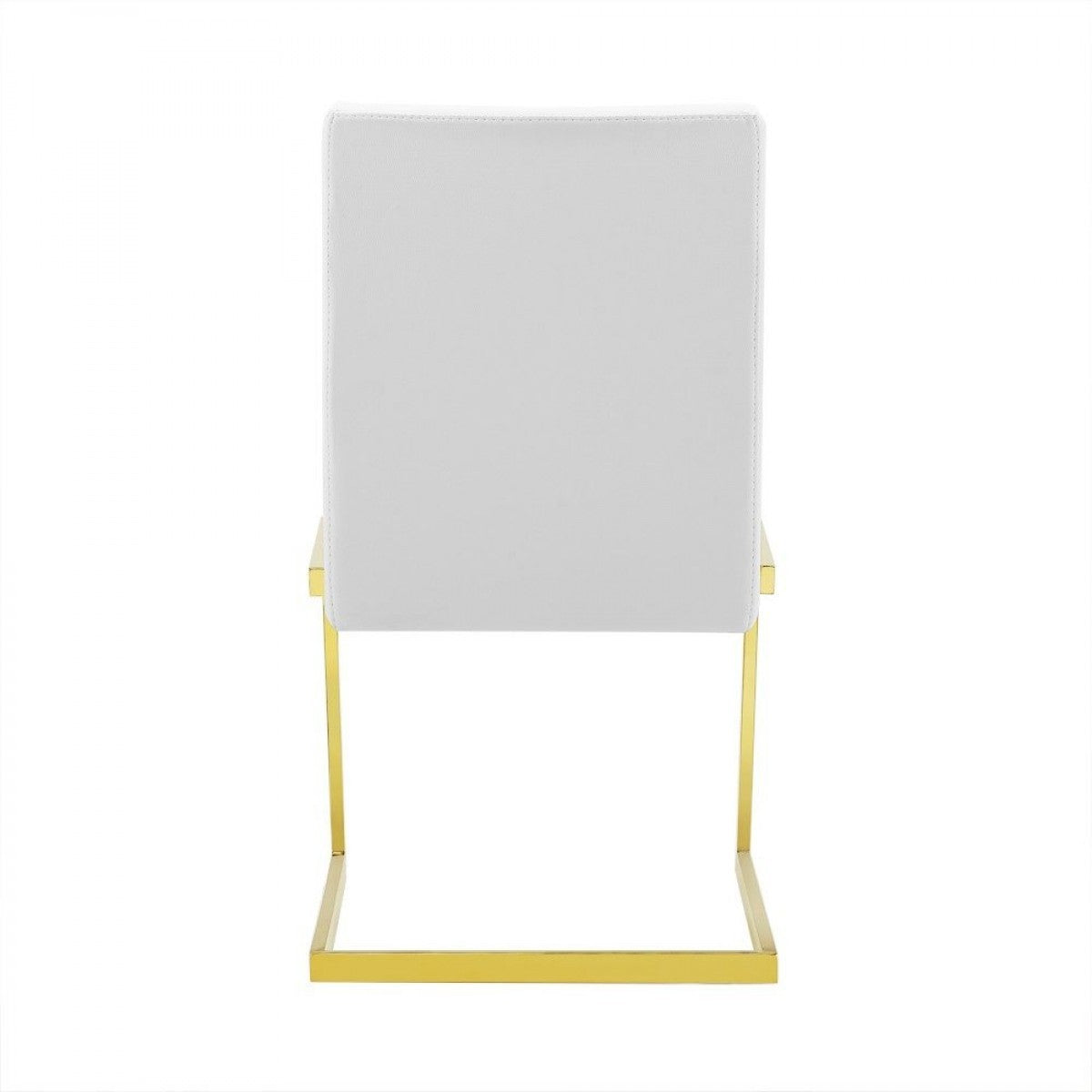 White Gold Modern Dining Chairs - Set of 2