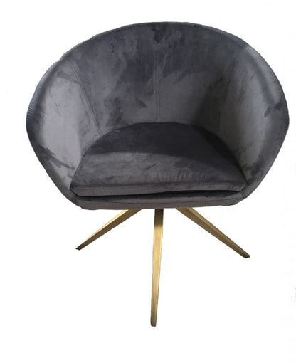 Gray Bronze Velved Dining Chair